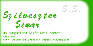 szilveszter simar business card